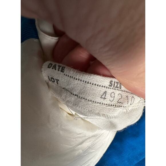 Vintage Retro Blue Corduroy Blazer Nautical Captain’s Jacket Men’s Size 42R - Picture 11 of 13